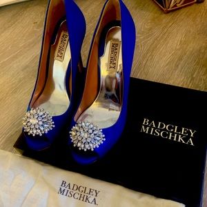 Badgley Mischka Blue Wedding shoes
